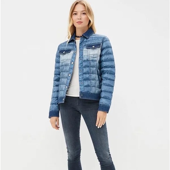 Guess Jackets & Blazers - Guess Los Angeles Denim puffer jacket